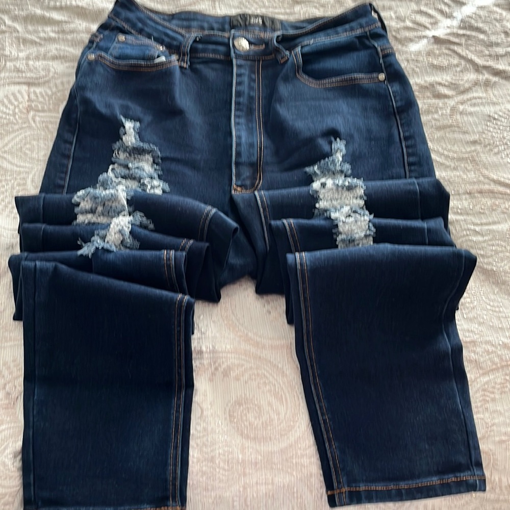 UWD distressed dark denim jeans Sz 11